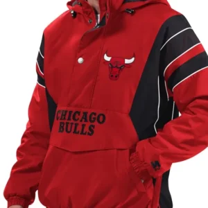 Chicago Bulls Red Pull Over Jacket