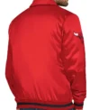 Chicago Bulls Satin Red Bomber Jacket Back