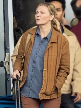 Civil War Kirsten Dunst Brown Jacket