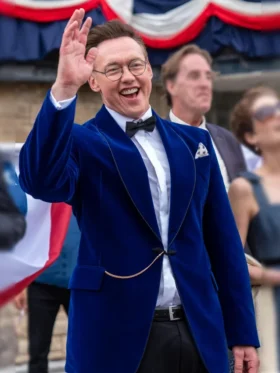 Clown in a Cornfield 2025 Kevin Durand Blue Blazer