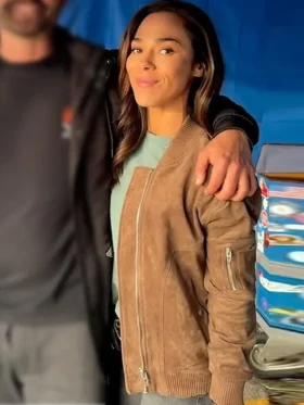 Countdown 2025 Jessica Camacho Bomber Suede Jacket