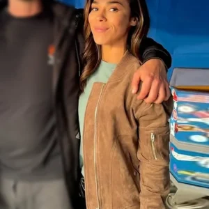 Countdown 2025 Jessica Camacho Bomber Suede Jacket
