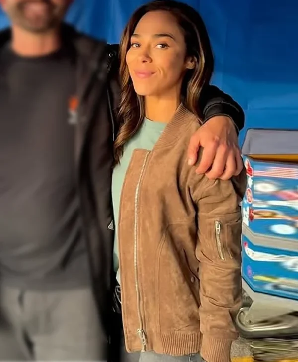 Countdown 2025 Jessica Camacho Bomber Suede Jacket