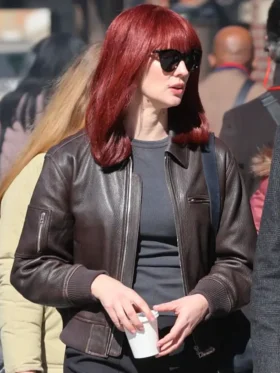 Daredevil Born Again Deborah Ann Woll Bomber Leather Jacket Side
