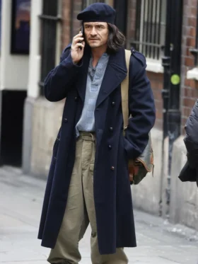 Deep Cover 2025 Orlando Bloom Blue Coat Side