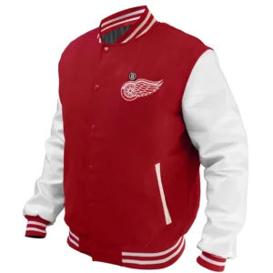 Detroit Red Wings Varsity Jacket Side Look