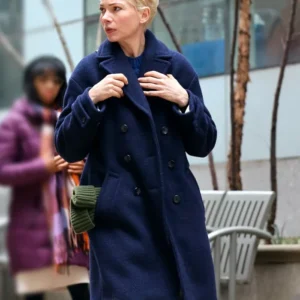 Dying for Sex S01 Michelle Williams Blue Wool Coat