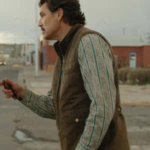 Eddington 2025 Pedro Pascal Brown Vest