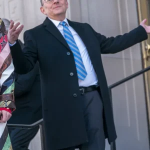 Elsbeth S02 Michael Emerson Black Wool Coat