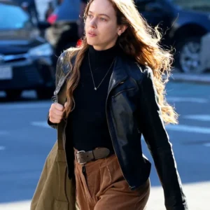 Étoile S01 Lou de Laâge Black Leather Jacket Side