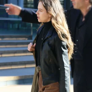 Étoile S01 Lou de Laâge Black Leather Jacket Back