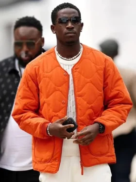 F1 2025 Damson Idris Orange Jacket Side
