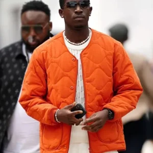 F1 2025 Damson Idris Orange Jacket Side