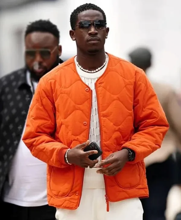 F1 2025 Damson Idris Orange Jacket Side