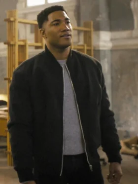 FBI International S04 Carter Redwood Black Bomber Jacket