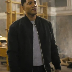 FBI International S04 Carter Redwood Black Bomber Jacket