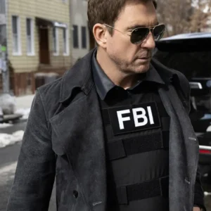 FBI Most Wanted S06 Dylan McDermott Black Suede Coat