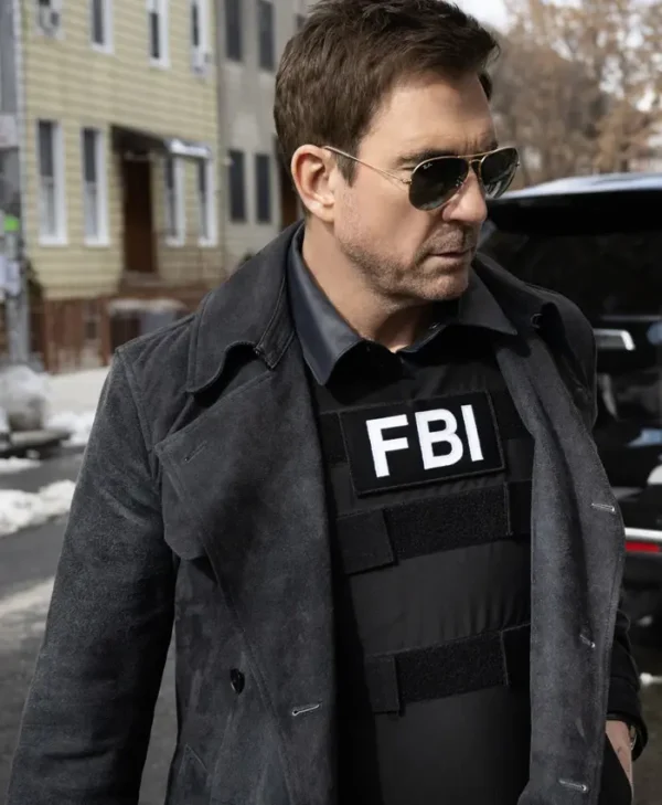 FBI Most Wanted S06 Dylan McDermott Black Suede Coat