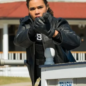 FBI Most Wanted S06 Roxy Sternberg Black Leather Jacket Side