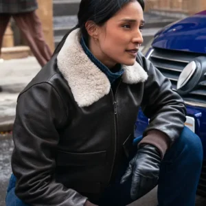 FBI S07 Dani Rhodes Leather Bomber Jacket Side