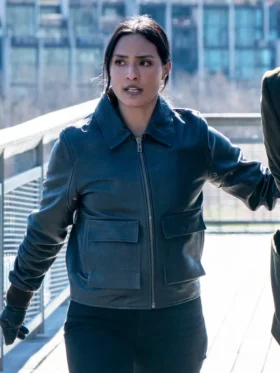 FBI S07 Emily Alabi Black Leather Jacket