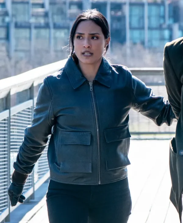 FBI S07 Emily Alabi Black Leather Jacket