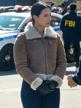 FBI S07 Emily Alabi Brown Suede Leather Jacket