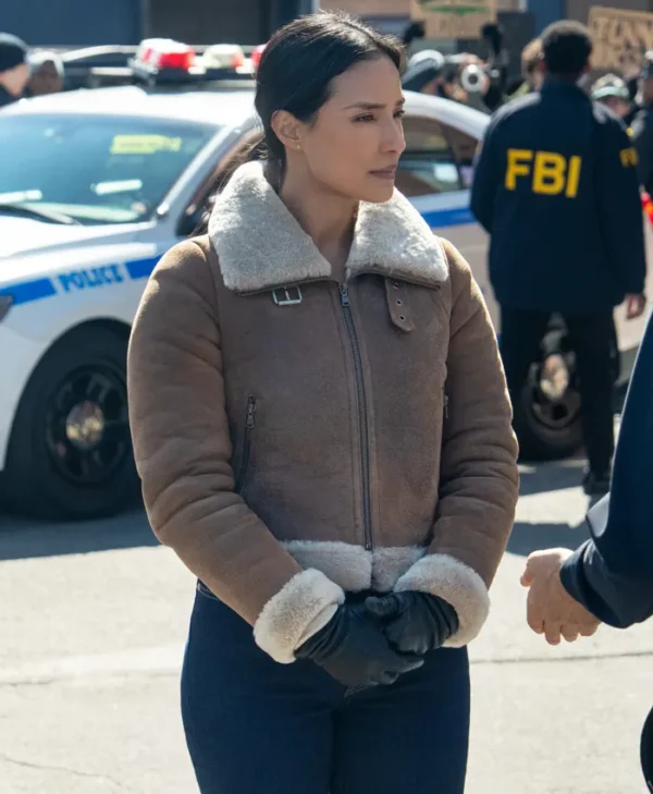 FBI S07 Emily Alabi Brown Suede Leather Jacket