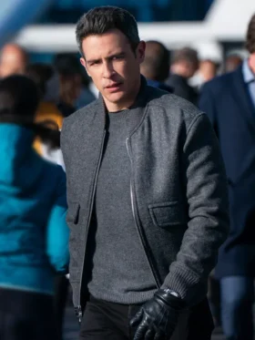 FBI S07 John Boyd Grey Bomber Wool Jacket