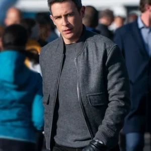 FBI S07 John Boyd Grey Bomber Wool Jacket