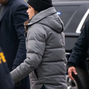 FBI S07 Maggie Bell Grey Puffer Jacket