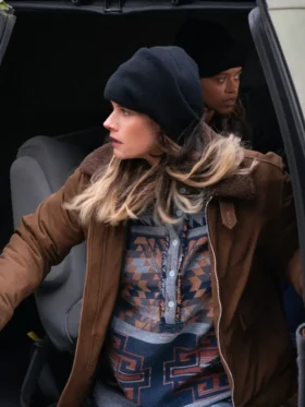 FBI S07 Maggie Bell Suede Leather Jacket Side