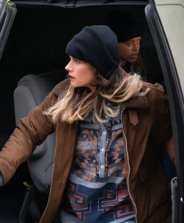 FBI S07 Maggie Bell Suede Leather Jacket Side