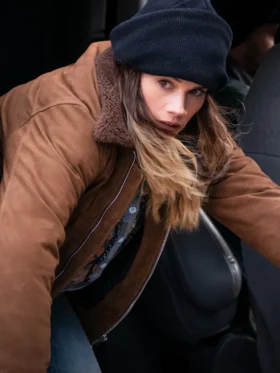 FBI S07 Maggie Bell Suede Leather Jacket