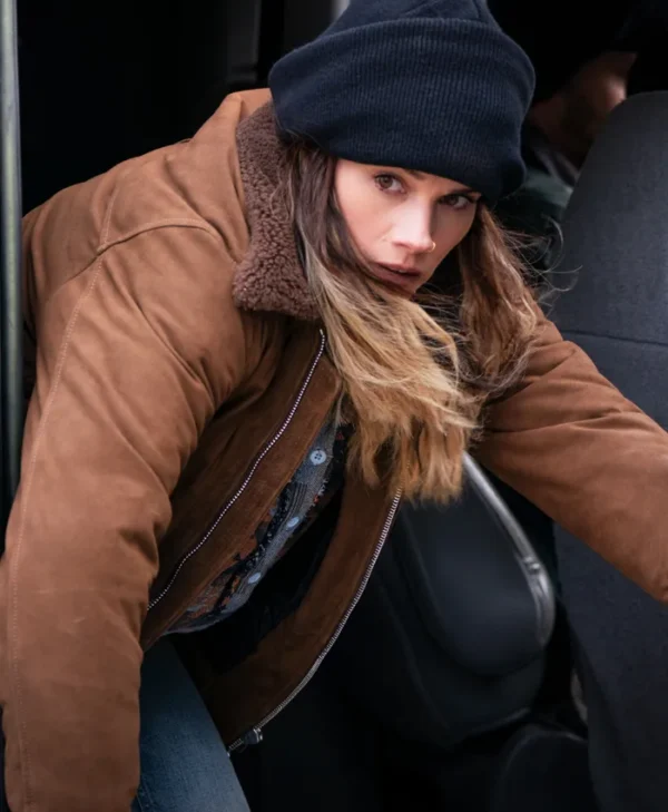 FBI S07 Maggie Bell Suede Leather Jacket