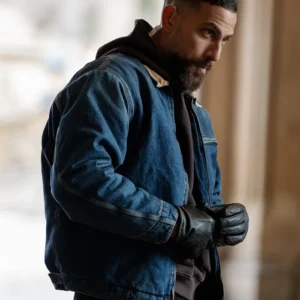 FBI S07 Zeeko Zaki Blue Denim Jacket Side