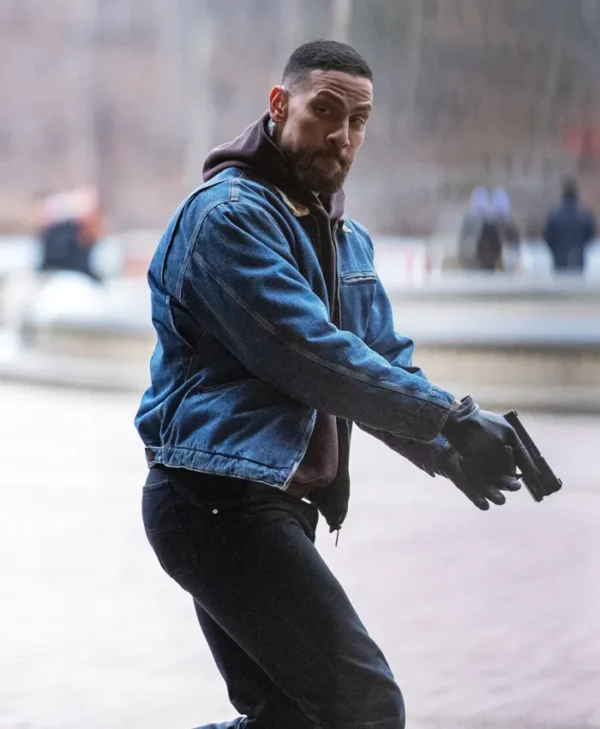 FBI S07 Zeeko Zaki Blue Denim Jacket