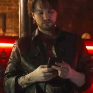 Final Destination Bloodlines 2025 Richard Harmon Black Leather Jacket