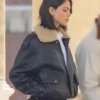 Fountain of Youth 2025 Eiza González Black Leather Jacket