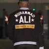 Greatest Of All Time Jalen Hurts Muhammad Ali Brown Varsity Jacket