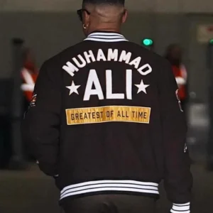 Greatest Of All Time Jalen Hurts Muhammad Ali Brown Varsity Jacket