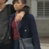 Grey's Anatomy S21 Alexis Floyd Blue Wool Coat