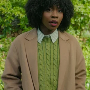 Happy Face S01 Tamera Tomakili Brown Coat Front