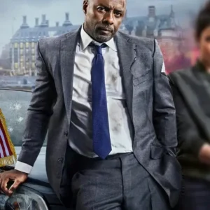 Heads of State 2025 Idris Elba Grey Suit Side