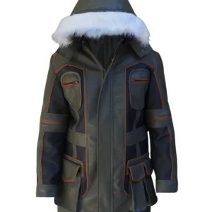 Lost In Space Molly Parker Olive Green Jacket Front