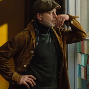 MobLand S01 Daniel Betts Suede Leather Coat Side