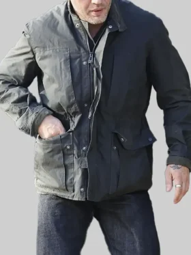 MobLand S01 Tom Hardy Black Jacket Front