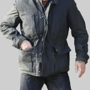 MobLand S01 Tom Hardy Black Jacket Front