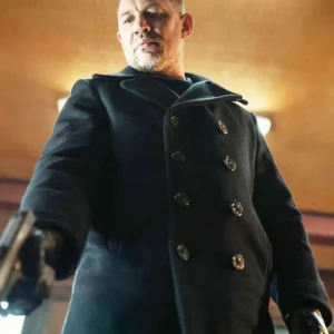 MobLand S01 Tom Hardy Black Wool Coat