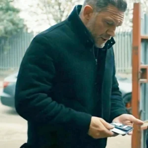 MobLand S01 Tom Hardy Black Wool Jacket Side